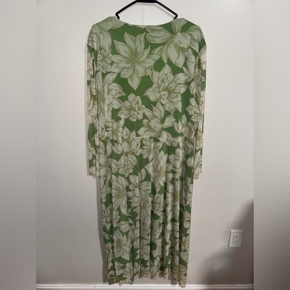 Annie Klein Floral Print MIDI Wrap Dress Size 3X - Picture 7 of 7